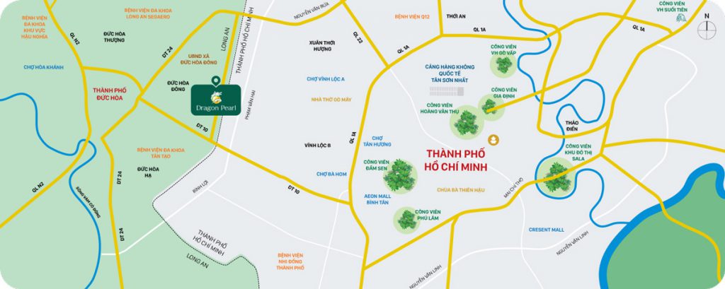 Vị trí dự án nằm liền kề Thành phố Hồ Chí Minh với nhiều hạ tầng vững chắc xung quanh
